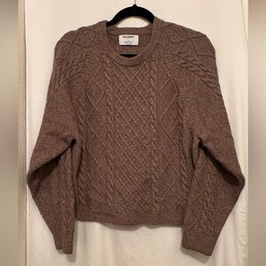 Old Navy Brown Cable Knit Sweater